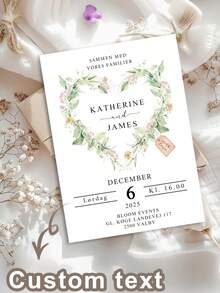 1pc/20pcs/50pcs/100pcs Customizable Modern Wedding Thank You Cards Invitations, Customizable Text And Photos, Minimalist Wedding Thank You Cards, Boho Wedding Thank You Cards, Elegant Wedding Thank You Photo Cards, Folding Thank You Cards, Photo Wedding Thank You Cards, Modern Minimalist Wedding, Personalized Customization, All Text Customizable, Best Gift For Him. - Multicolor - View 12