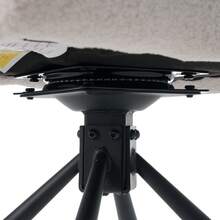 Sillas de comedor giratorias, tapizadas en tela Sherpa, juego de 4, con reposabrazos, estilo moderno y minimalista, blancas - Blanco - Ver 8