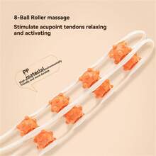 1件装开放式肩部牵引器，背部按摩工具，牵引带，肩颈放松按摩滚轮