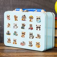 56pcs/Set Animal Stickers, Raccoon Pattern Sticker Pack, Creative Decals For Festivals Cheering And Party, Decorative DIY Gifts, Artistic Stickers For Diary, Laptop, Notebook, Water Bottle, Phone Case, Aesthetics Stickers For Teens Adults, School Supplies - Multicolor - View 10