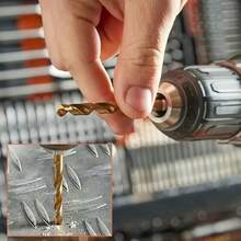 50pcs Titanium Coated High Speed Steel Spiral Flute Design Metal & Woodworking Precision Drill Bit Set - 1-3mm, Stainless Steel Structure, Suitable For Handheld Drill And DIY, Durable Mixed Sizes - Multicolor - View 5