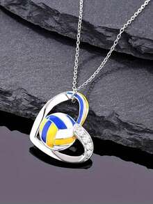 1 PC Gorgeous Heart Cubic Zirconia Necklace Pendant For Women Valentine's Day Gift Wedding Jewelry - 1# - View 2