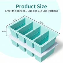 Silicone Freezer Tray For Sauce Cube: GGOW Silicone Freezing Tray For Broth Soup Storage - Freeze 250mL 125mL Souped Portion - Nước - Xem 7