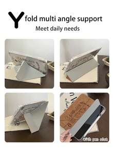 2026 New 10/9/2025 Pro 11 Inch Tablet Case, Double-Sided HD Printed Hello Puppy Pattern, Transparent Acrylic Back Cover, Auto Wake/Sleep, Multi-Angle Stand With Pencil Slot, Ideal For Office & Study, Non-Magnetic Protective Case - Multicolor - View 9