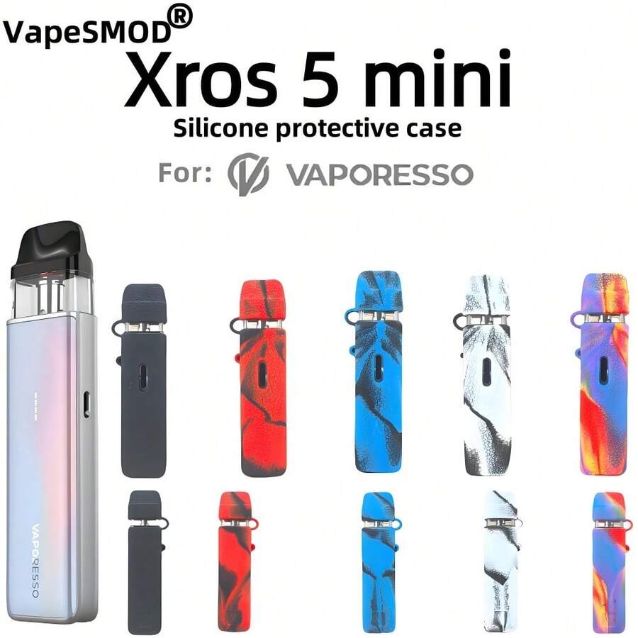Vape SMOD New XROS 5 MINI Protective Case Suitable For Vaporesso Xros 5 Mini, Anti-Slip, Anti-Drop Integrated Protective Shell, Soft Silicone Case With Textured Design