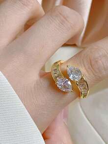 1 Peça Anel Ajustável Aberto com Flor de Rosa Prateada Vintage e Zircônia Cúbica, Moda Estilo Hip Hop Punk Legal Adequado para Uso Diário, Festa, Feriado, Presente de Aniversário, Dia dos Namorados, Aniversário, Mãe, Dia das Mães, Presente