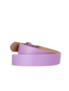 1pc, Ladies' Belt. A Selection Of Solid-Colour Fashion Belts With Gold Buckles. Versatile Belts Suitable For Dresses And Trousers, An Everyday Accessory For All Seasons. - Multicolor - View 13