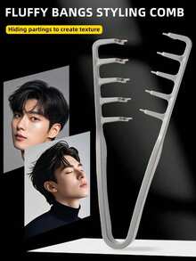 This Wide-Tooth Comb Is Suitable For Both Men And Women. It Can Brush And Fluff The Hair. The ABS Plastic Textured Handle Is Suitable For All Hair Types. Specially Designed For Styling, It Is Very Suitable For Use In The Bathroom, Scalp Massage, Back-To-School Season, Travel, And Daily Life. It Is Also An Excellent Holiday Gift For Family And Friends. - Multicolor - View 3
