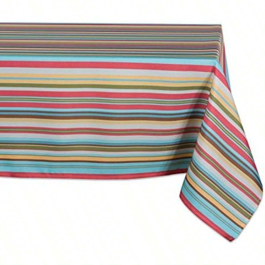 DII Colección de Mesa para Exteriores, Resistente a Las Manchas y Agua, 14 x 72 Pulgadas, Hoja de plátano(Tablecloth, 60x84") - Multicolor - Ver 1