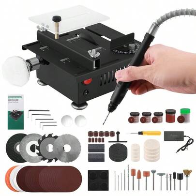 Sierra de escritorio en miniatura, ampliamente utilizada para cortar metales blandos y otros materiales como aluminio, madera, plástico, acrílico, etc.