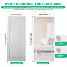 90.17厘米 x 208.28厘米 重型宠物门 - 超高超宽金属丝网屏障，带双拉链门，耐用PC材质，室内/室外均可使用，适用于卧室、客厅、厨房、露台、门口，游戏围栏设计，适合猫和小型犬 - 白色 - 查看 4