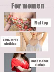 3 Rolls Invisible Double-Sided Anti-Slip Tape, Shirt Collar Non-Slip Anti-Flashing Tape Roll, Transparent Non-Visible PET Fashion Sticker, Double-Sided Adhesive Invisible Seamless Transparent Anti-Flashing Tape - White - View 2