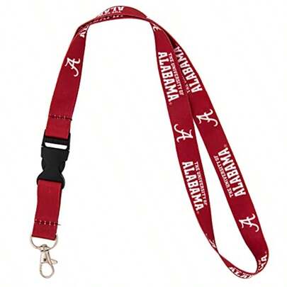 Desert Cactus University Of  Lanyard Roll  Car Keys ID Badge Holder Keychain Detachable Breakaway Snap Buckle Red - A Logo
