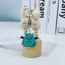 1 قطعة سلسلة مفاتيح وحش صغير، قلادة كرتونية من الأكريليك ذات عيون كبيرة وفراء، مناسبة كهدية عيد ميلاد أو عيد الحب أو عيد الفصح، إكسسوار، لعبة - متعدد الألوان - مشاهدة 12