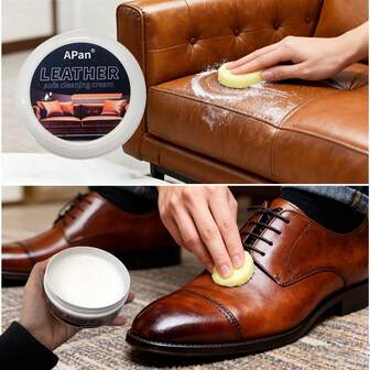 3-In-1 Deep Leather Cleaning Cream, Leather Care Cream - Restores Leather Surface - Suitable For Leather Furniture, Car Seats, Shoes, Bags, Jackets, Saddles
