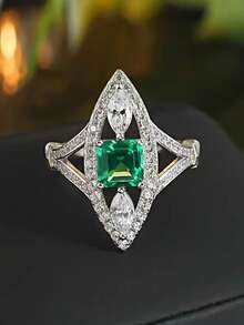 1 Stück glamouröser Kubikzirkonia-Ring für Frauen, Hochzeit, Verlobung, Valentinstag, Partygeschenk - 1# - Übersicht 12