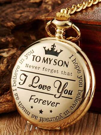 Vintage Engraved "I LOVE YOU" Round Pocket & Fob Watches