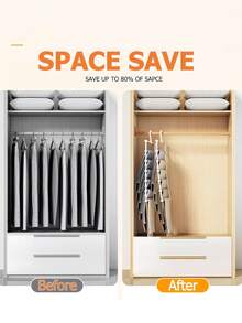 Multi-Tier Pants Rack, Saves 80% Space, Multi-Functional Non-Slip Ladder Design, Can Hang Scarves, Jeans, Pants, Ties, Bedsheets Etc., Dorm Essential Wardrobe Storage Organizer, Ideal For Holiday Preparation, Effortless Assembly, Quick Installation, Minimalist & Practical, Keeps Your Beloved Clothes Within Reach - Multicolor - View 5