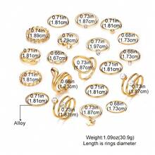 Wheat Ear Pendant Ring Twisted Pearl Ring Multi-Piece Set Ring Women's Jewelry Gift - A - Xem 4