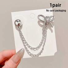 1Pc/2/4Pcs Chain Magnetic Hem Clips, No-Sew Adjustable Pant Leg Cuff Fixer, Star/Bow/Heart/Bear/Pearl Style, No-Sew Hem Shortener, Versatile Pant Leg Chain Decoration Clip, Instantly Shorten Sleeve Length, Suitable For Sleeves, Hem, Pant Legs, Prevent Pant Leg Dragging, Secure And Convenient Pant Leg Fixation, Multiple Colors, Dress Accessory, Shirt Adjuster, Fashion Accessory, Cute Fastener, Clothing Clip, Garment Adjuster - Multicolor - View 31