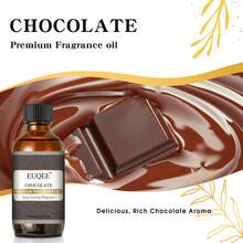 60ml/2,02 fl oz Óleo Essencial de Fragrância de Chocolate, com Conta-Gotas de Vidro, 1 Frasco de Óleo de Chocolate Premium EUQEE, Adequado para Difusor de Aromaterapia, Umidificador, Sabonete Perfumado DIY e Fabricação de Velas, Ótimo para Velas de Natal em Casa, Aromaterapia e Cuidados com a Pele, Versátil e um Presente Ideal para Amigos e Familiares.