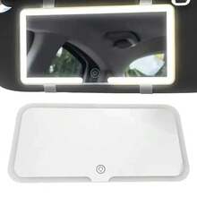 Car Vanity Mirror With LED Lights, 3-Color Dimmable Makeup Mirror For Car Sun Visor - Multicolor - View 6