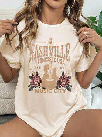 Women's Casual Short-Sleeved Round Neck Plus Size T-Shirt