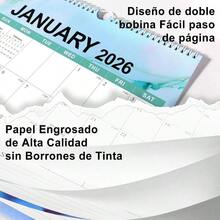 Ml KINGTLE 2026 Wall Calendar, 2026-2027 Calendar, 18 Months From January 2026 To June 2027 With Stickers, Family Calendar For Family Planner, Office, Blue, Jan. 2026-Jun. 2027, 10101 - AzulEne2026Jun2027 - 查看 7