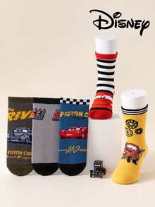 Disney 10/5 Authentic Cars Christmas Children's Socks, New Year Thick Gift Socks, Boys Winter Cartoon Christmas New Year Animation Socks, Girls Socks, House Slippers, Creative Gifting Socks, Children Socks - Multicolor - View 6