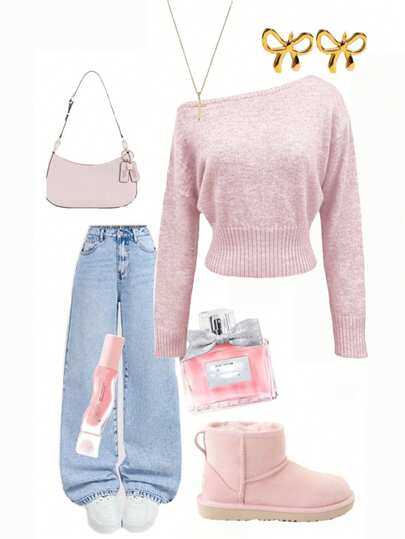 Sexy Off-Shoulder Off-Shoulder Knit Sweater, Comfortable & Elegant, Suitable For Dating, Casual Gatherings, And Travel In Autumn/Winter