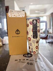 NEW HydroJug Traveler - 32 Oz 40 Oz Water Bottle With Handle & Flip Straw - Fits In Cup Holder, Leak Resistant Tumbler-Reusable Insulated Stainless Steel & Rubber Base - Gifts For Women & Men, - 運動的 - 查看 13