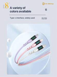 D8 USB-C 转 USB-C 数据线，支持 100W/5A PD 快充，带 LED 显示屏，采用耐用尼龙编织材质，便携设计，数据传输速度高达 10Gbps，兼容 17/16/15 Pro Max/15/13、2023/Pro（所有型号）、iPad Pro 2023/iPad Air 5/iPad Mini 6、三星 Galaxy S23 Ultra/S23+/S23/S22 Ultra/S22+/S22/S21 Ultra/S21+/S21/S20 Ultra/S20+/S20/Note 20 Ultra/Note 20/Note 10 Plus/Note 10/A90/A80/A72/A71/A70 等设备。 - 彩色 - 查看 9