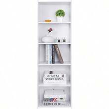 5-Tier Open Bookcase And Bookshelf, Open Storage Shelf, Freestanding Display Storage Shelves Tall Book Shelf For Bedroom, Living Room And Office (White) - 白色 - 查看 1