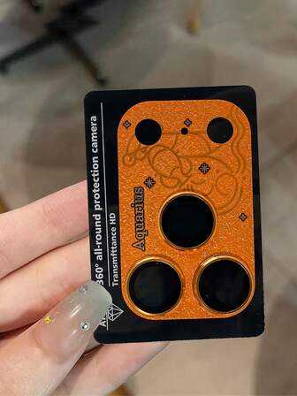 12 Película de lente con diseño de signos del zodíaco para iPhone 17 Pro/17 Pro Max, tapa de lente de cobertura completa, anti-caída, antirreflejo AR, cubierta protectora de cámara trasera HD, protección de cámara de 360°, minimalista y de moda, 1 pieza