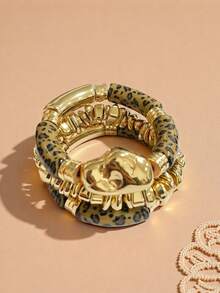 Brown Leopard Print Bracelet