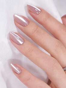 30 móng tay giả acrylic ngắn hình vuông/hình hạnh nhân màu hồng bóng, hiệu ứng mắt mèo, móng giả thiết kế mắt mèo chuyển màu bóng bẩy, phù hợp cho các lễ hội, thường ngày, sinh hoạt hàng ngày, trang trí móng tay mùa xuân/hè. - Bụi hồng - Xem 5