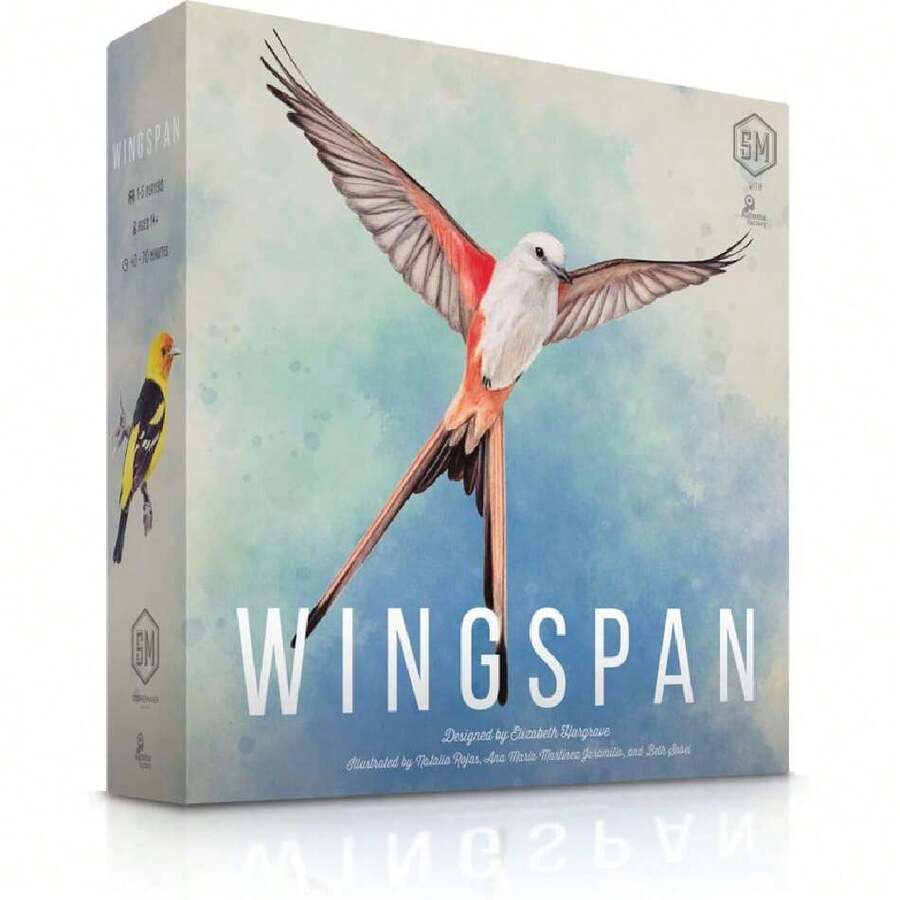 : Wingspan (Base Game) By Elizabeth Hargrave | A Relaxing, Award-Winning Strategy Board Game About Birds For Adults And Family | -5 Players, 70 Mins, Ages 4+,29271169 - 卡其色 - 查看 1