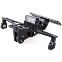 Porta Placa Universal Para Moto Ajustable Con Luz Negro - Unitalla - Ver 3
