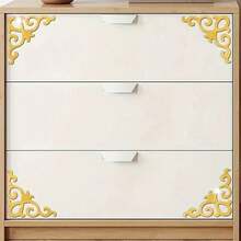 4/10pcs Geometric Pattern Decorative Mirror Stickers, Self-Adhesive Acrylic Mirror Wall Decals, Suitable For Home Background Wall, Living Room, Bedroom, Study, Office, Kitchen Cabinet And Other Home Decor, DIY Wall Paper Room Wall/Bathroom Glass Decorative Stickers - Multicolor - View 1