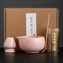 1 pieza/4 piezas/7 piezas Juego de té Matcha con tazón de té verde en polvo cocido en horno japonés, batidor Matcha, cuchara Matcha, cepillo Matcha - Multicolor - Ver 15