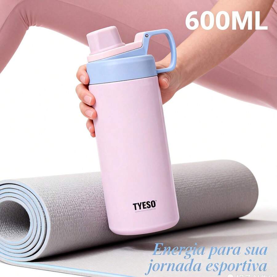 TYESO 900ML (30OZ) Vacuum Insulated Water Bottle With Carrying Handle, Iridescent Colors. Stainless Steel Coffee Cup With Straw, Thermal Bottle, Thermal Cup, 100% Leak-Proof, Keeps Temperature For 24 Hours For Hot/Cold Drinks Or 10 Hours For Hot Drinks. Suitable For Water, Iced Tea, Coffee, Smoothies And Other Beverages. An Ideal Choice For Festive Or Birthday Gifts. - Roxo - 查看 1
