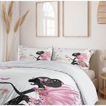 Winter Duvet Cover Set, Merry Theme Delicate Snowflakes, Vintage Holiday Pattern, 3 Piece Bedding Set With 2 Pillow Shams, Size, Teal White - Multicolor - View 2