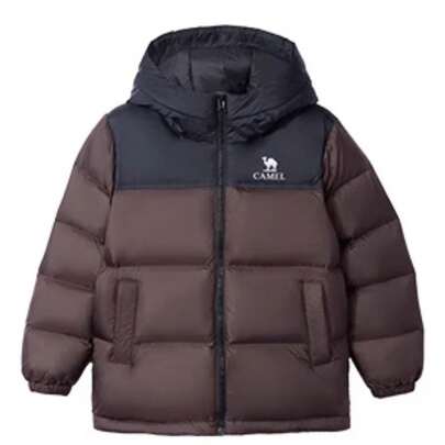 CAMEL CROWN Children's Down Jacket, Thickened With Down, Warm, Windproof, Anti-Static, Hooded, Zip-Up, Suitable For Winter.