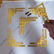 4/10pcs Geometric Pattern Decorative Mirror Stickers, Self-Adhesive Acrylic Mirror Wall Decals, Suitable For Home Background Wall, Living Room, Bedroom, Study, Office, Kitchen Cabinet And Other Home Decor, DIY Wall Paper Room Wall/Bathroom Glass Decorative Stickers - Multicolor - View 9