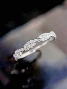 1 Pc Pretty Cubic Zirconia Ring For Women For Wedding Engagement Anniversary Party Jewelry Valentine's Day Gift - 1# - View 16