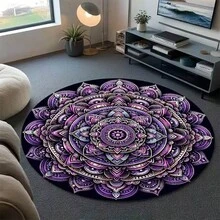 1 tấm thảm Mandala màu tím, phong cách nghệ thuật, nhiều kích cỡ, quà tặng tân gia, thảm trang trí, đồ trang trí phòng ngủ, thảm nhỏ, thảm, đồ trang trí nhà cửa, thảm phòng khách, thảm nhỏ phòng khách, thảm phòng ngủ, đồ trang trí phòng khách, thảm ngoài trời, thảm có thể giặt được - Nhiều màu - Xem 3