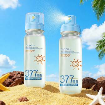 Protector solar en spray, protector solar de alto factor SPF 50+PA+++ todo transparente, natural, resistente al agua, para arrecifes, de amplio espectro UVA/UVB para protección solar, vegano, de rápida absorción y ligero, protector solar para rostro y Body 100ml