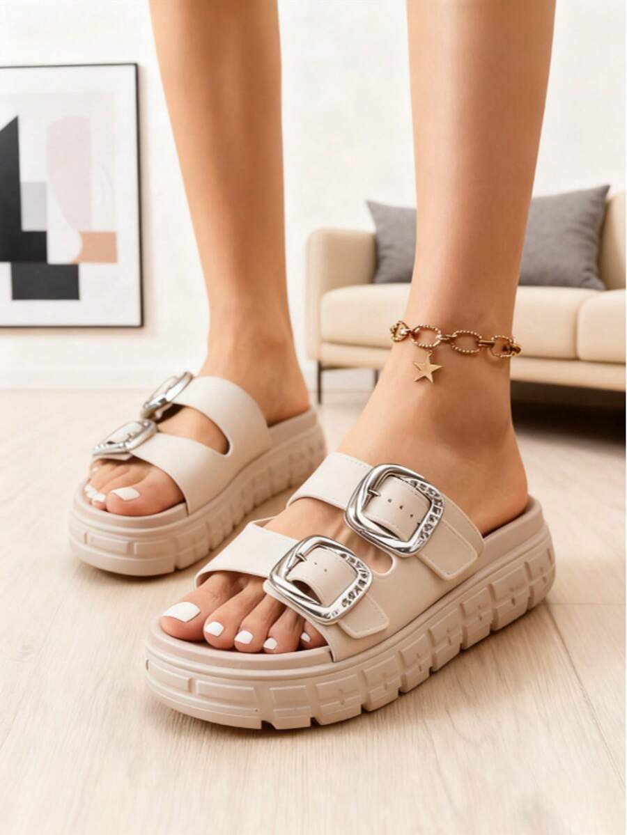 FZY New Women's Home Slippers, Casual Sandals, Quiet Thick-Soled Slippers, Non-Slip Design, Comfortable Materials, Ergonomic Design, High-Quality Winter Home Slippers For Women, Suitable For Various Occasions And People, Solid Color Design, Stylish And Simple, An Indoor Essential, A Popular Bestseller.Must-Have Outfits For Valentine's Day,Essential Easter Outfits - 杏色 - 查看 1