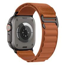 Loop With Leather Design Compatible With Apple Watch Bands Ultra 3 2 1 (49mm) & Series 11 10 9 8 7 6 5 4 SE (46mm 45mm 44mm) Series 3 2 1(42mm) , Soft Stretchy Nylon Sport Band Compatible With IWatch Men Women - 44/45/46/49mm - View 26