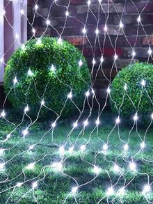 Serie Navideña 320 Luces Tipo Red, Luces Led de Navidad Red Malla Cortina 1.8Mx2M - Blanco - Ver 6